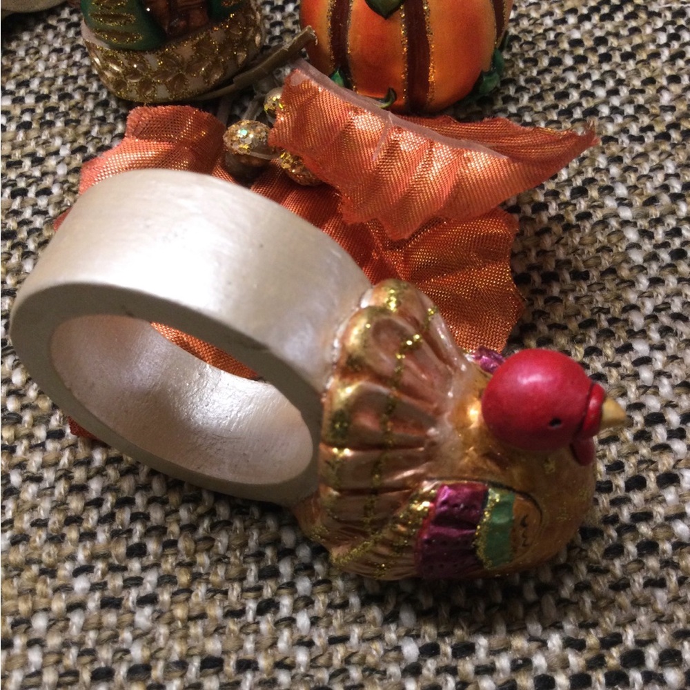 Festive Thanksgiving Napkin Rings Set - Picture 4 of 12